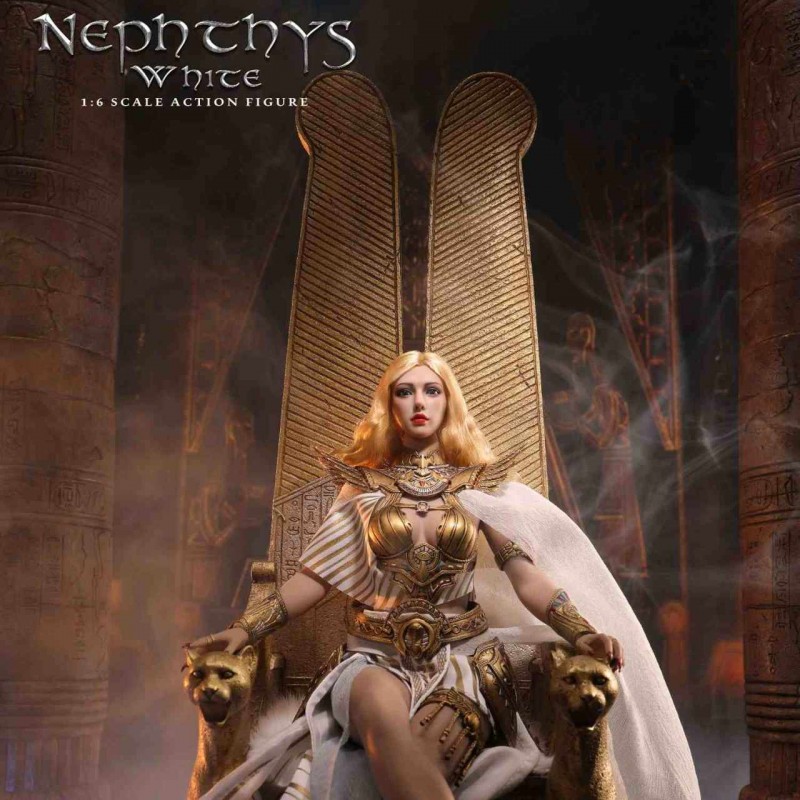 Nephthys on Throne (White) - 1/6 Scale Actionfigur