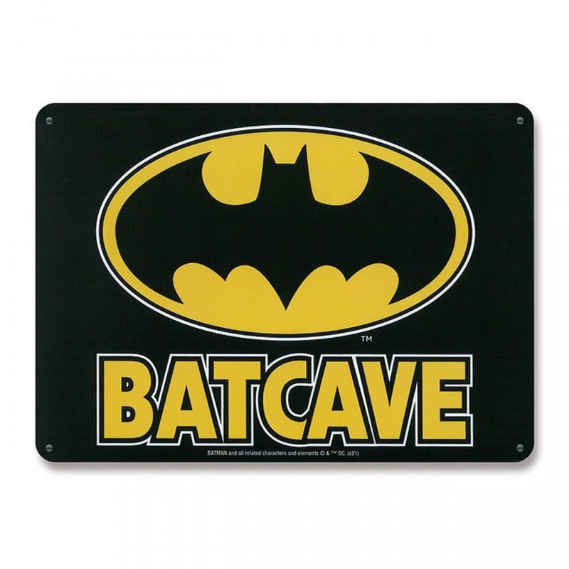Batcave - DC Comics - Blechschild 21 x 15cm