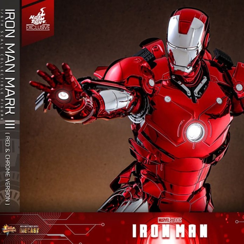 Iron Man Mark III (Red & Chrome Version) - Avengers - Diecast 1/6 Scale Figur