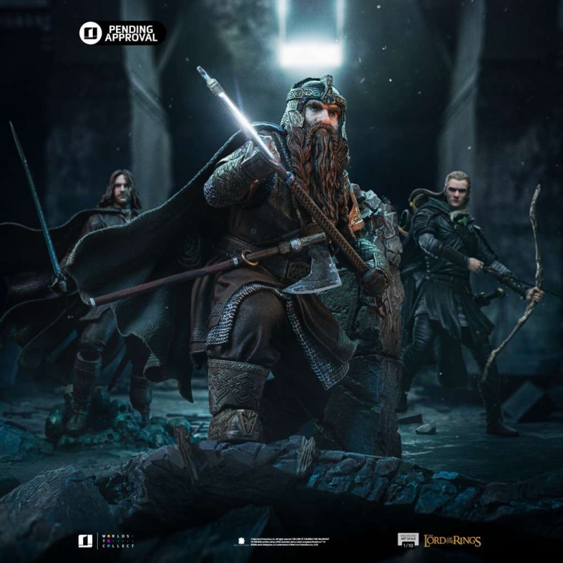 Gimli Unleashed - Herr der Ringe - 1/10 Art Scale Statue