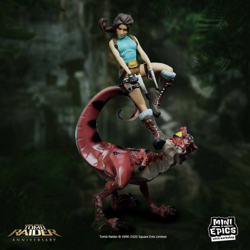 Lara Croft & Raptor - Tomb Raider - Mini Epics Vinyl Figur