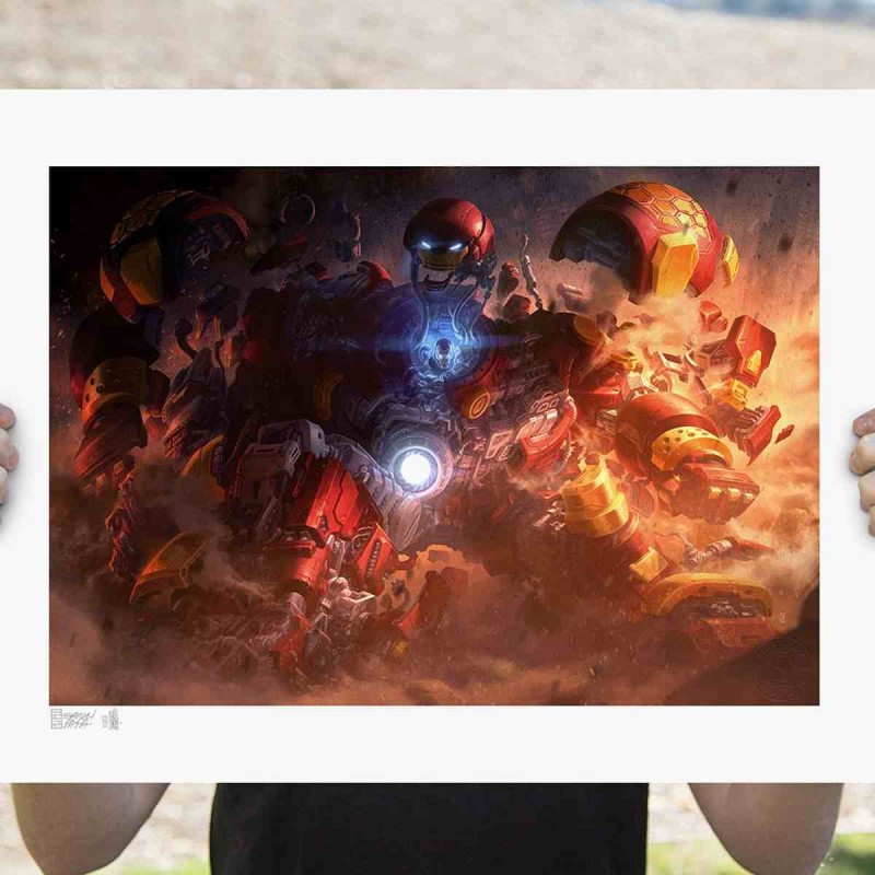 Hulkbuster by Erwin Papa & Fabian Schlaga - Marvel - Kunstdruck 61 x 46 cm