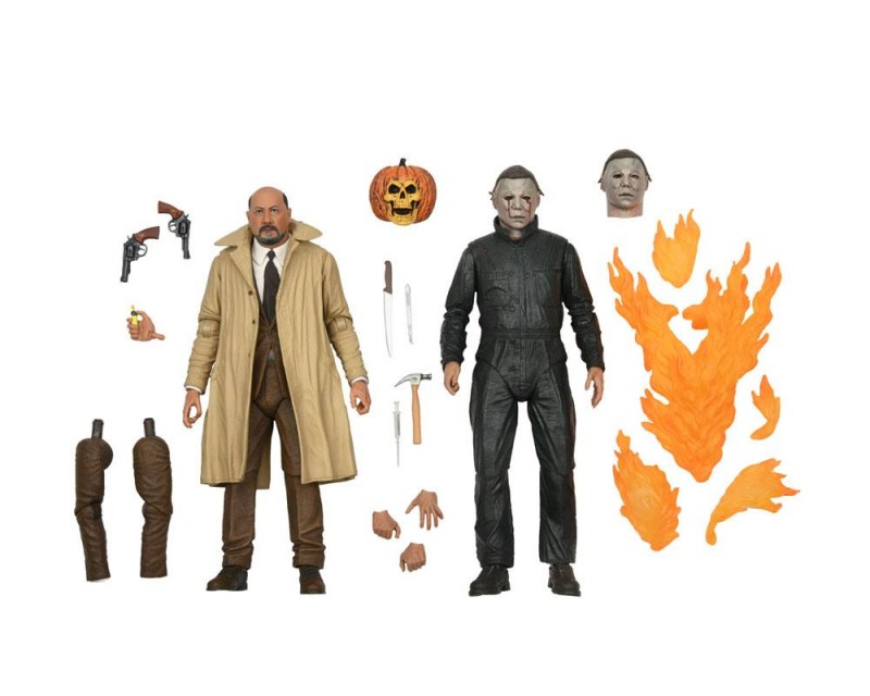 Michael Myers & Dr Loomis - Halloween II - Ultimate Actionfiguren Set 18cm