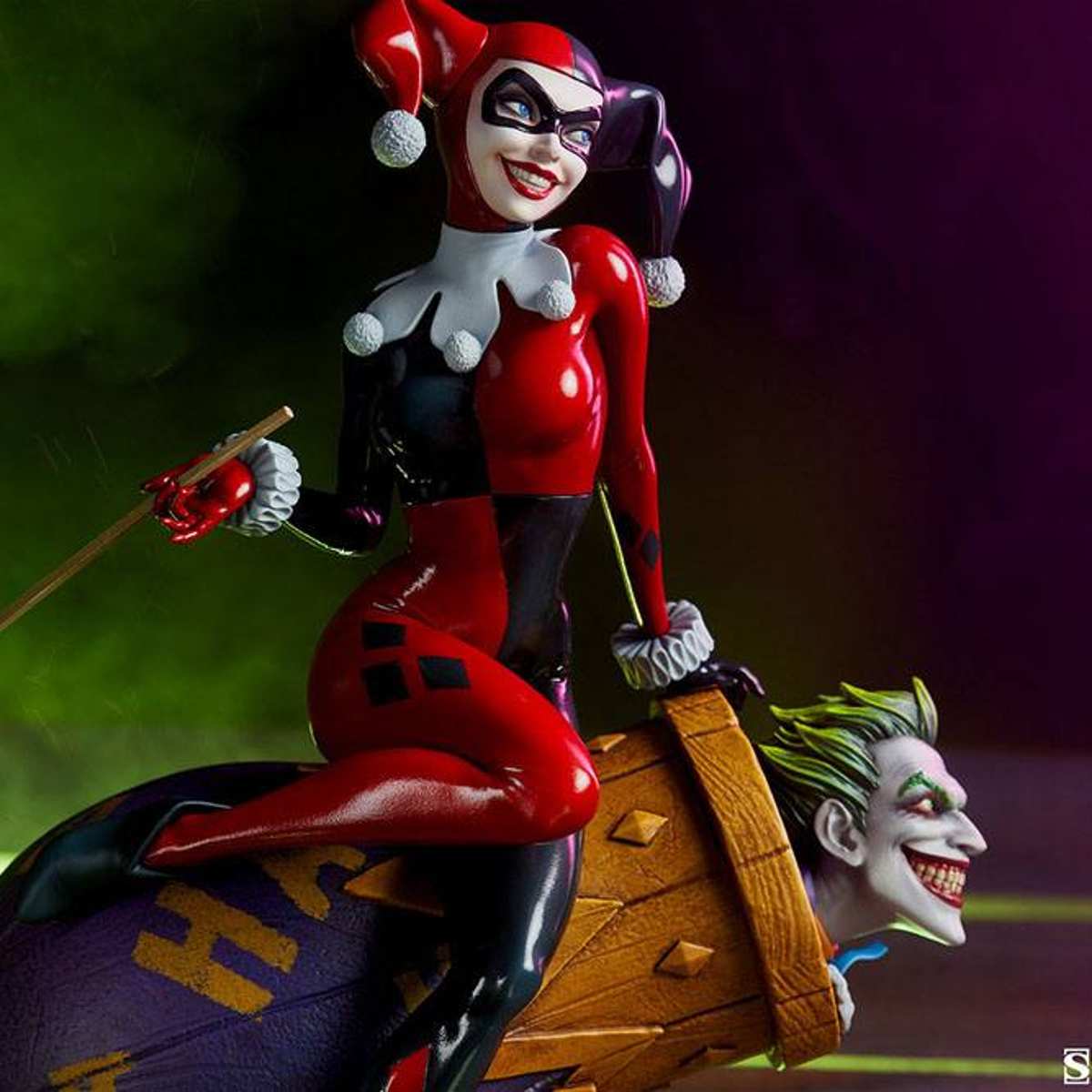 Estátua Diorama Arlequina Harley Quinn e Coringa Joker DC Comics