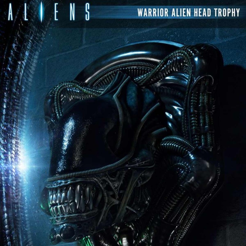 Warrior Alien Head Trophy - Aliens - 3D Wand-Relief