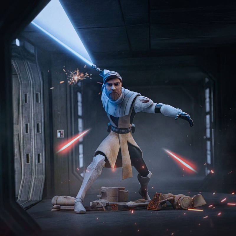 Obi-Wan Kenobi - Star Wars: Clone Wars - Art Scale 1/10 Statue