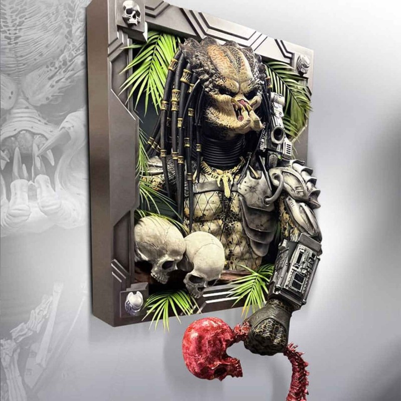 Predator - Predator - Life-Size Wand-Skulptur