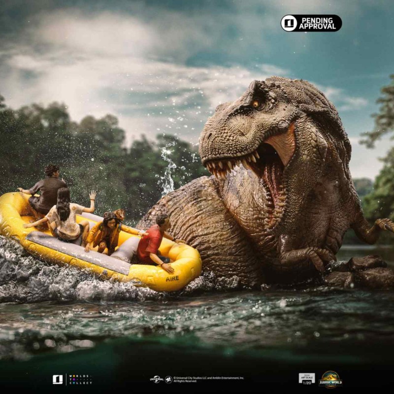 T-Rex River Attack - Jurassic World: Rebirth - 1/20 Demi Art Scale Statue