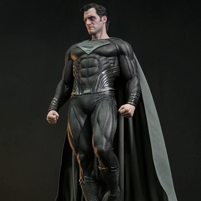 Black Superman mit Büste - Justice League - 1/3 Scale Hyperreal Statue