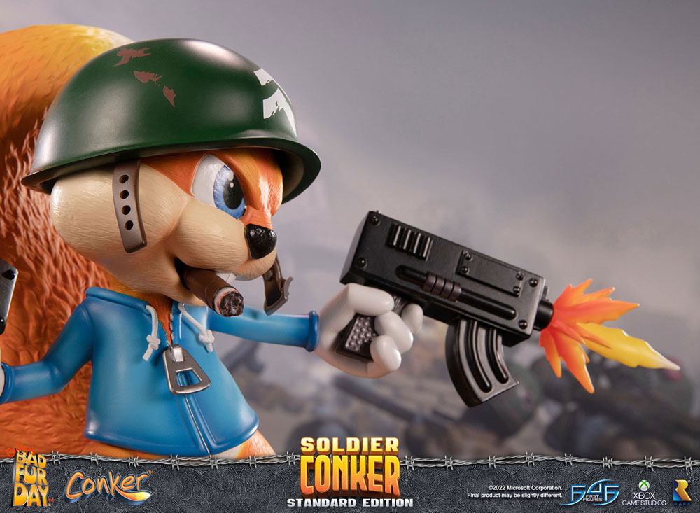 Soldier Conker Conkers Bad Fur Day Polystone Statue Piece Hunter