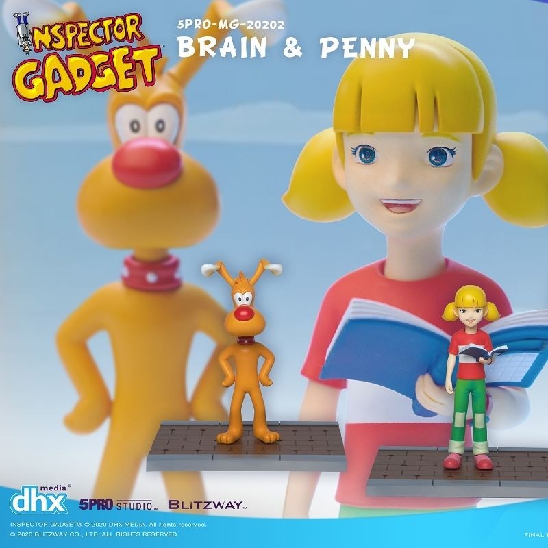 Brain and Penny - Inspector Gadget - 1/12 Scale PVC Statue