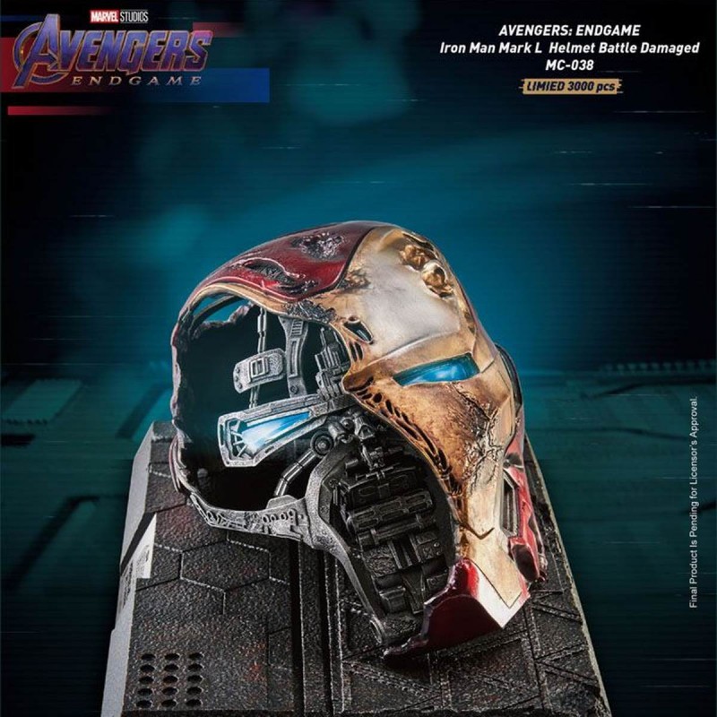 Iron Man Mark50 Helmet Battle Damaged - Avengers Endgame - Master Craft Statue