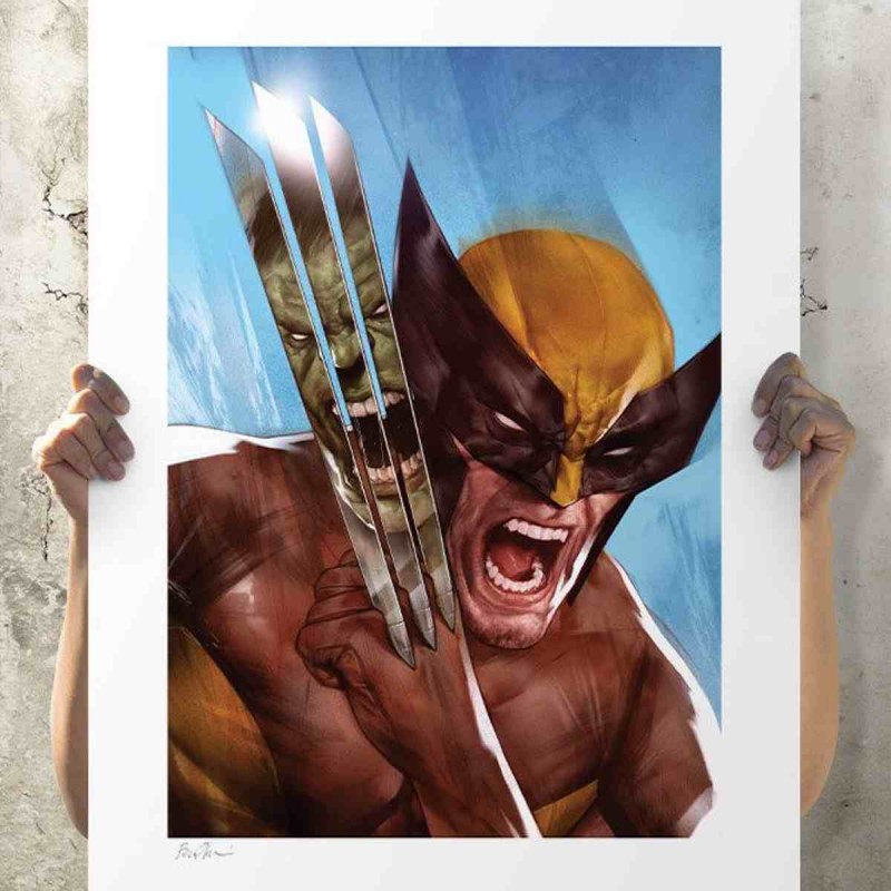The Incredible Hulk vs Wolverine by Ben Oliver - Marvel - Kunstdruck 61 x 46 cm