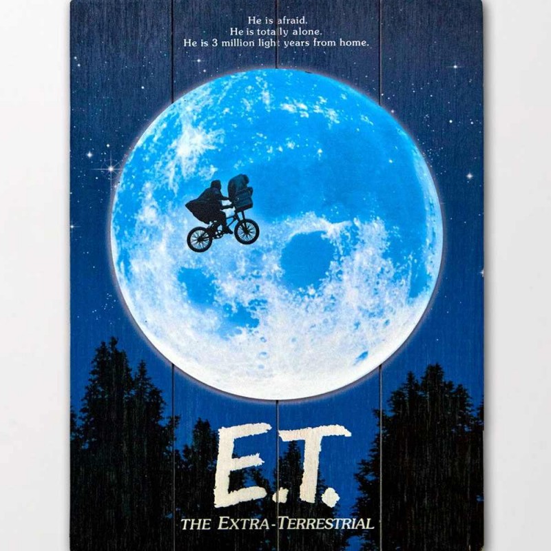 The Extra-Terrestrial - E.T. Der Ausserirdische - 3D Holzdruck 30 x 40 cm