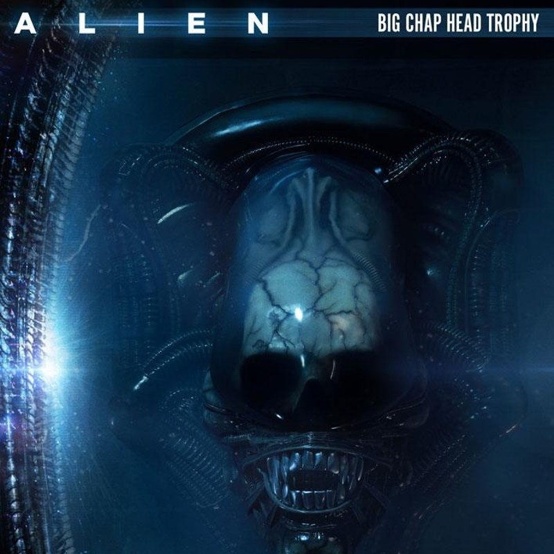 Big Chap Head Trophy - Alien- 3D Wand-Relief
