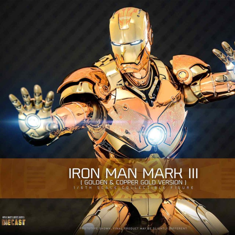 Iron Man Mark III (Golden & Copper Gold Version) - Iron Man - Diecast 1/6 Scale Figur