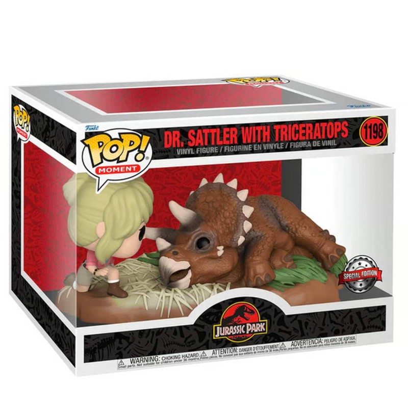 Dr. Sattler with Triceratops Special Edition - Jurassic Park - POP! Moment Vinyl Figur