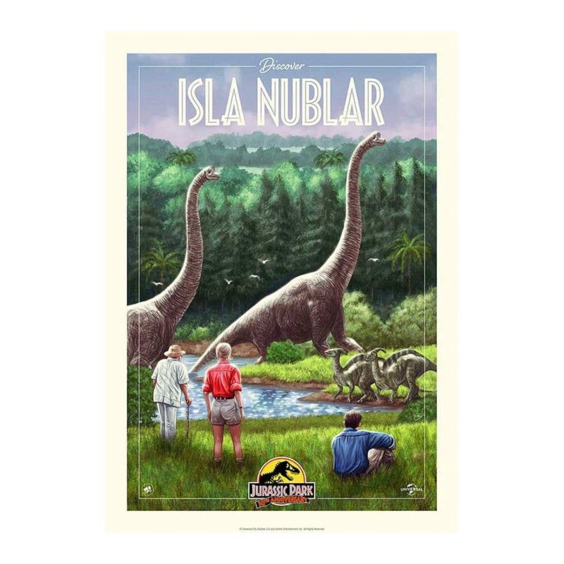 30th Anniversary Edition Isla Nublar - Jurassic Park - Kunstdruck 42 x 30 cm