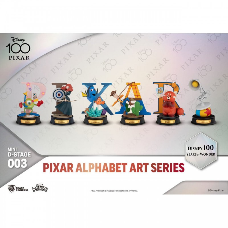 100 Years of Wonder-Pixar Alphabet Art - Disney - D-Stage PVC Diorama 10cm