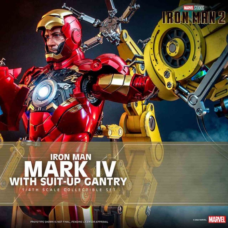 Iron Man Mark IV mit Suit-Up Gantry - Iron Man 2 - 1/4 Scale Figur