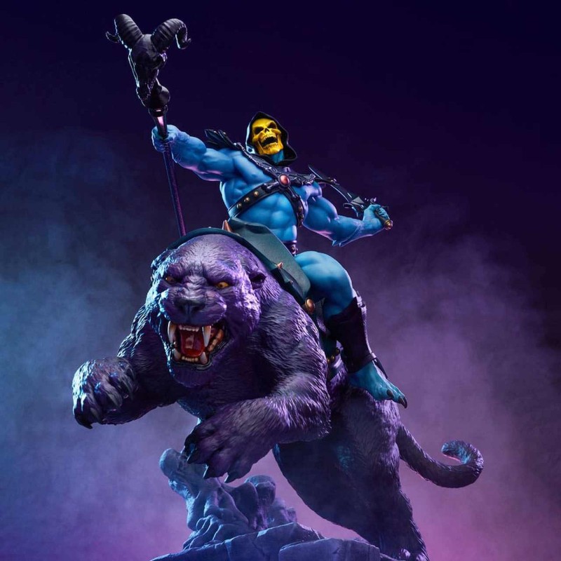 Skeletor & Panthor Classic Deluxe - Masters of the Universe - Polystone Statue