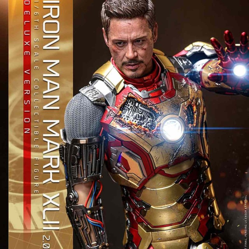 Iron Man Mark XLII 2.0 (Deluxe Version) - Iron Man 3 - Diecast 1/6 Scale Actionfigur