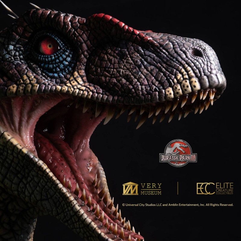 Male Alpha Velociraptor Blood Knight - Jurassic Park III - Life Size Büste