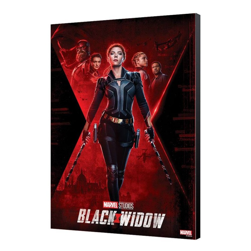 BW Movie Poster - Black Widow - Holzdruck 34 x 50 cm