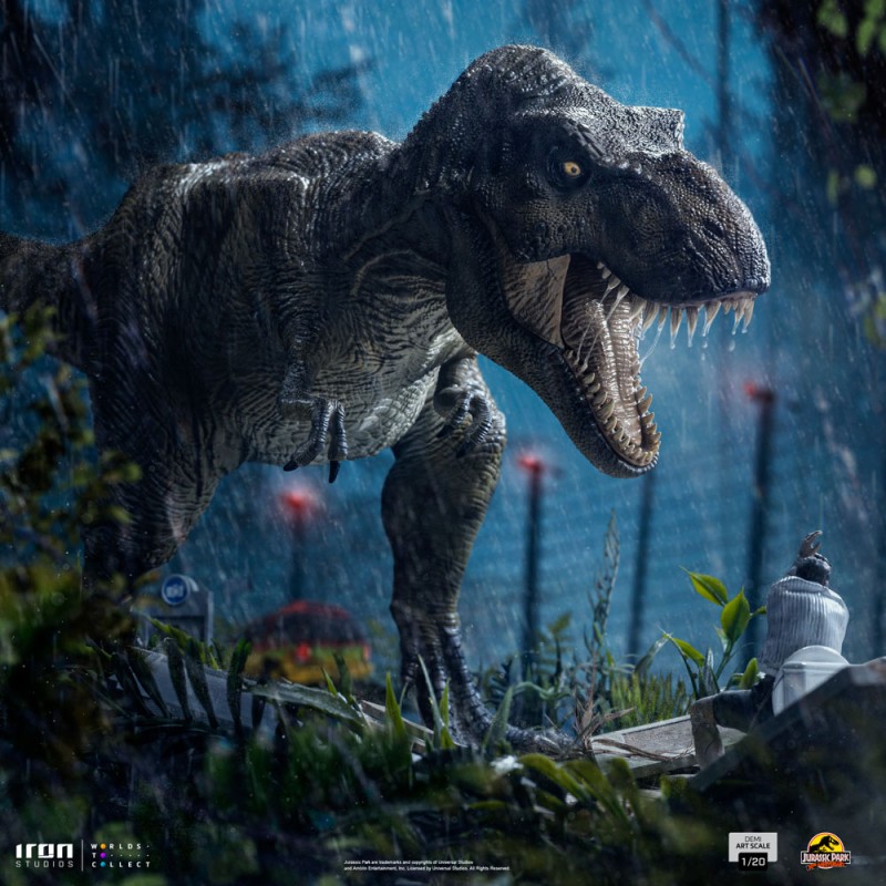 T-Rex attacks Donald Gennaro - Jurassic Park - 1/20 Demi Art Scale Statue