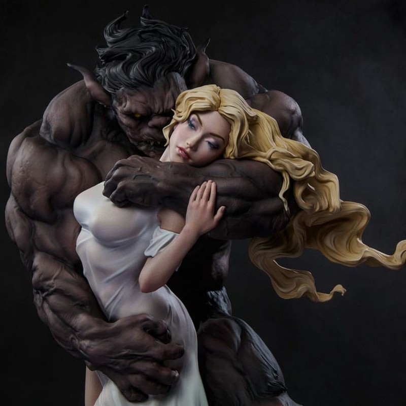 Beauty and the Beast by Maria Panfilova - Polystone Statue