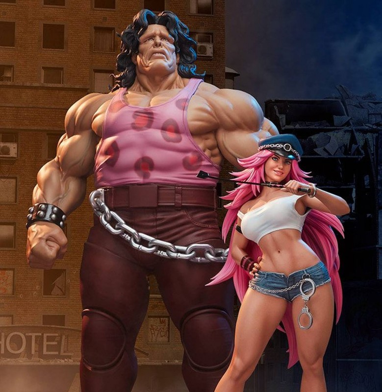 Mad Gear Exclusive Hugo & Poison - Street Fighter Ultra - 1/4 Scale Statuen Set