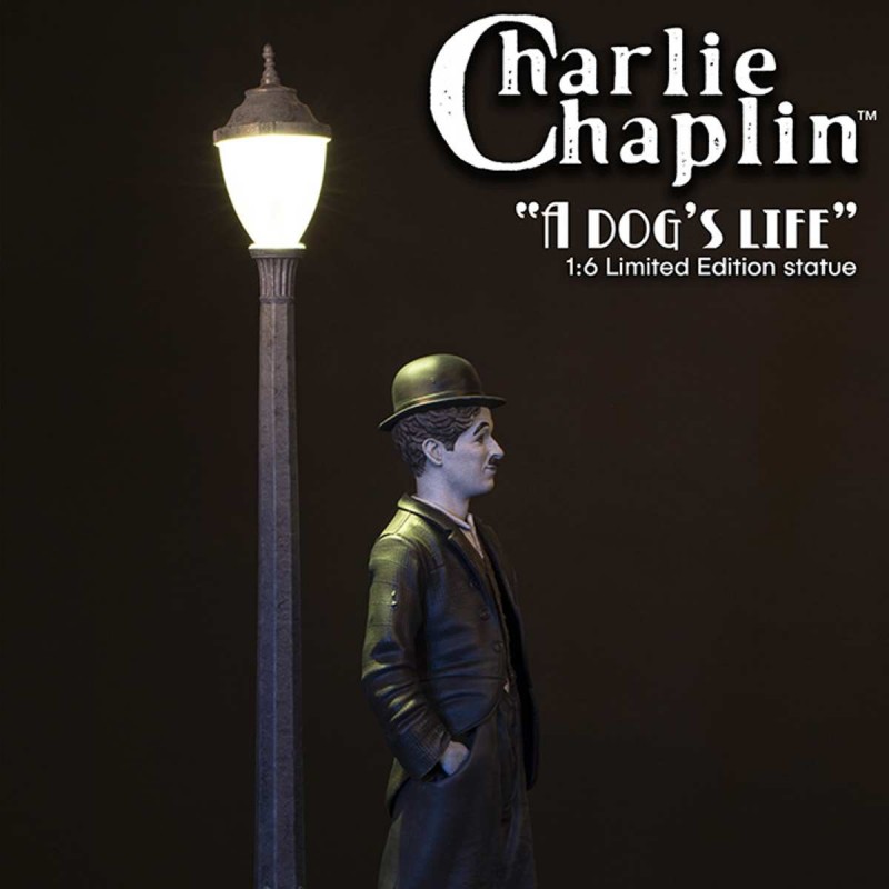 Charlie Chaplin W/Light - Old&Rare - 1/6 Scale Resin Statue