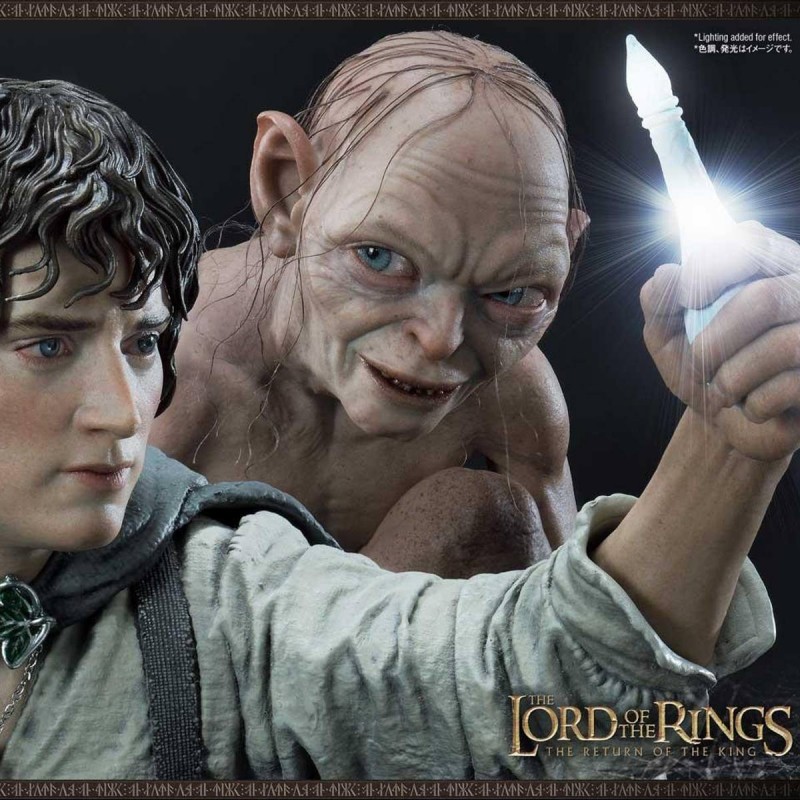 Frodo & Gollum (Bonus Version) - Herr der Ringe - 1/4 Scale Polystone Statue