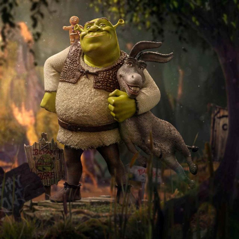 Shrek mit Esel - Shrek - 1/10 Art Scale Statue