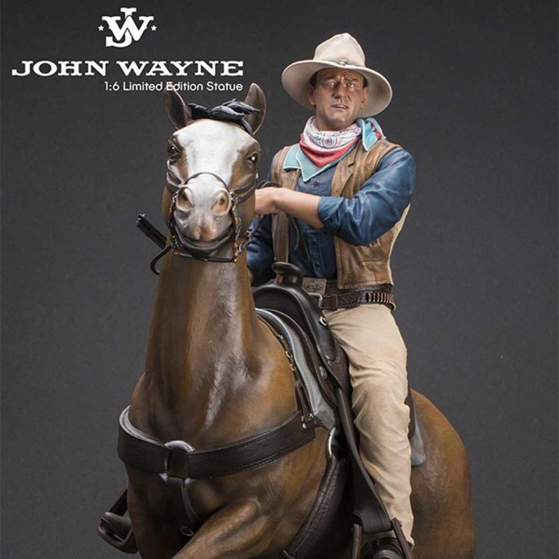 John Wayne on Horse - Old&Rare - 1/6 Scale Resin Statue