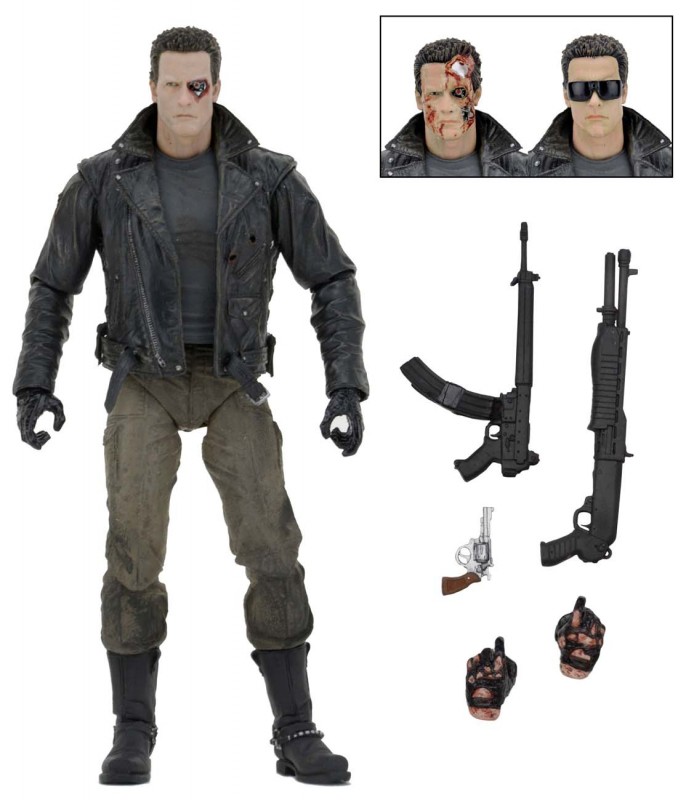 Police Station Assault T-800 (Motorcycle Jacket) - Terminator - Ultimate Actionfigur 18cm