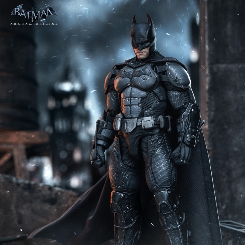 Batman (Battle Damaged Version) - Arkham Origins - 1/12 Scale Figur