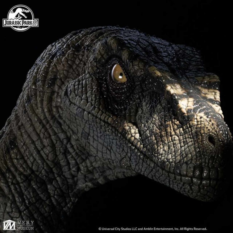 Female Velociraptor White Queen - Jurassic Park III - Life Size Büste