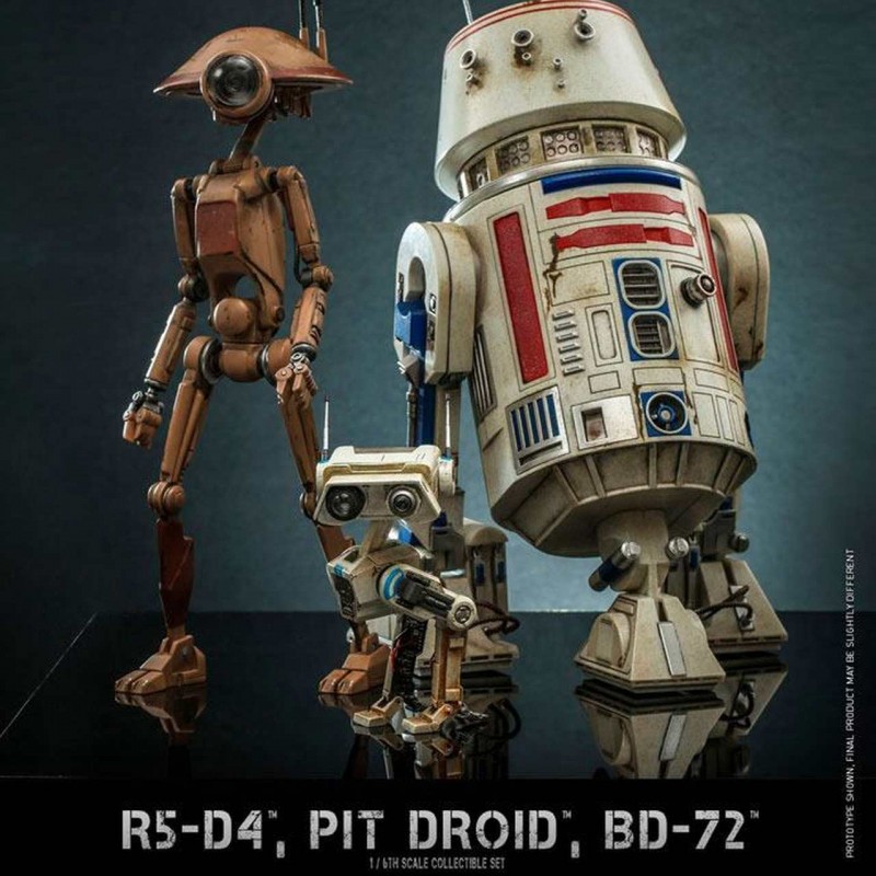 R5-D4, Pit Droid, & BD-72 - Star Wars: The Book of Boba Fett - 1/6 Scale Figuren Set