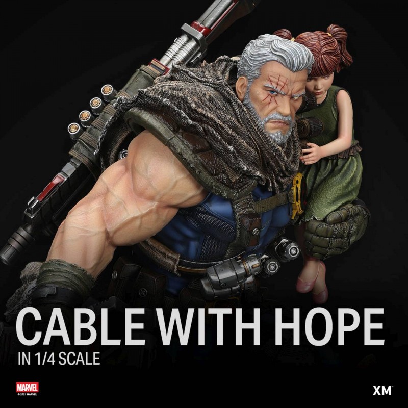 Cable with Hope - Marvel Comics - 1/4 Scale Premium Statue
