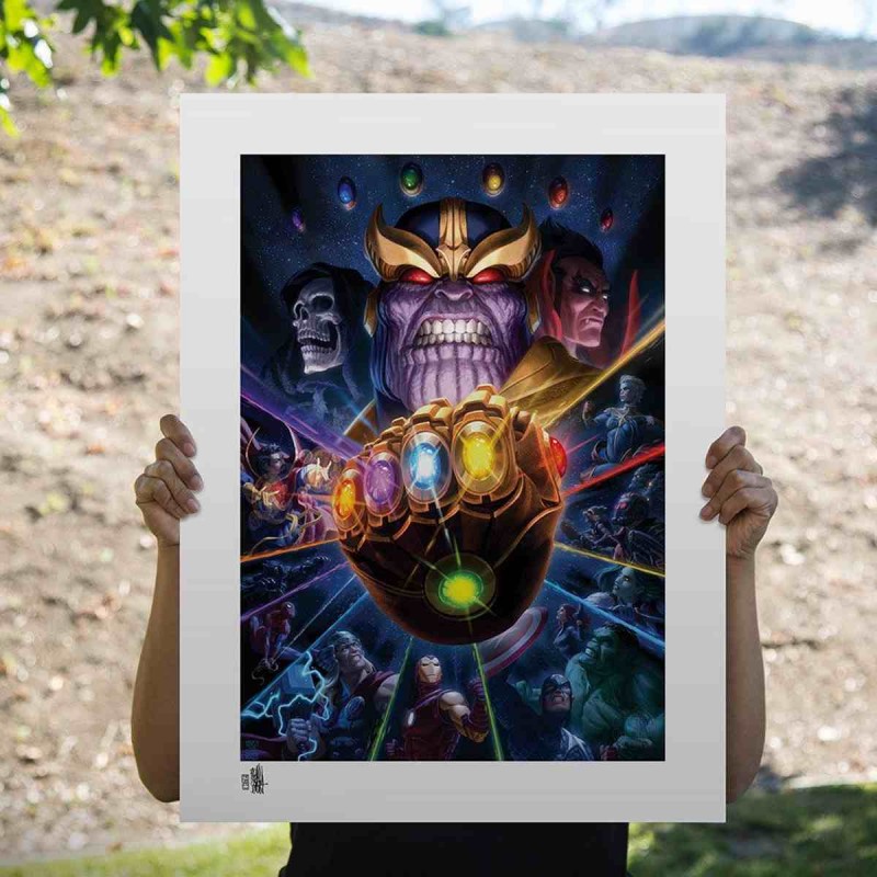 Thanos & Infinity Gauntlet by Fabian Schlaga - Marvel - Kunstdruck 61 x 46 cm