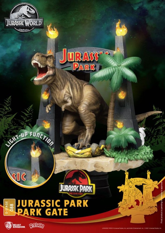 Diorama Park Gate - Jurassic Park - D-Stage PVC Diorama 15 cm